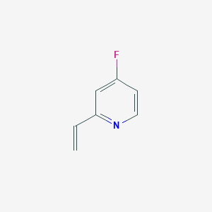 molecular formula C7H6FN B13594614 2-Ethenyl-4-fluoropyridine 