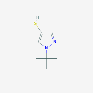 molecular formula C7H12N2S B13594639 1-tert-butyl-1H-pyrazole-4-thiol 