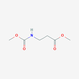 molecular formula C6H11NO4 B13594667 Methyl3-[(methoxycarbonyl)amino]propanoate 