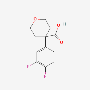 molecular formula C12H12F2O3 B13594739 4-(3,4-Difluorophenyl)oxane-4-carboxylic acid CAS No. 1035262-12-4