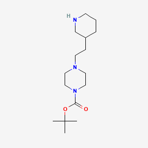 molecular formula C16H31N3O2 B13594754 Tert-butyl 4-[2-(piperidin-3-yl)ethyl]piperazine-1-carboxylate 