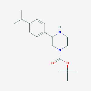 molecular formula C18H28N2O2 B13594765 1-Boc-3-(4-isopropylphenyl)piperazine 