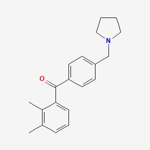 molecular formula C20H23NO B1359477 2,3-二甲基-4'-吡咯烷基甲基苯甲酮 CAS No. 898776-41-5