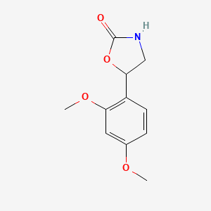 molecular formula C11H13NO4 B13594773 5-(2,4-Dimethoxyphenyl)oxazolidin-2-one 