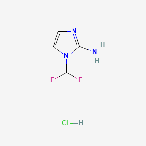 molecular formula C4H6ClF2N3 B13594789 1-(difluoromethyl)-1H-imidazol-2-aminehydrochloride 