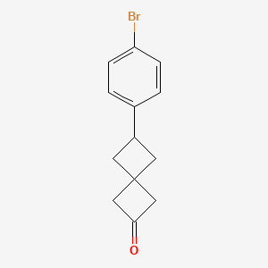 molecular formula C13H13BrO B13594800 6-(4-Bromophenyl)spiro[3.3]heptan-2-one 