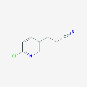 molecular formula C8H7ClN2 B13594806 3-(6-Chloropyridin-3-yl)propanenitrile 