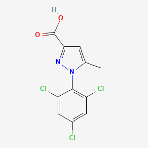 molecular formula C11H7Cl3N2O2 B13594851 5-methyl-1-(2,4,6-trichlorophenyl)-1H-pyrazole-3-carboxylicacid 