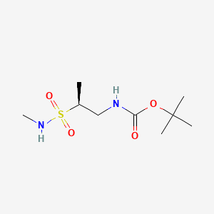 molecular formula C9H20N2O4S B13594868 tert-butylN-[(2S)-2-(methylsulfamoyl)propyl]carbamate 