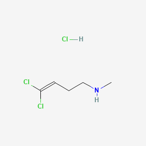 molecular formula C5H10Cl3N B13594876 (4,4-Dichlorobut-3-en-1-yl)(methyl)aminehydrochloride 