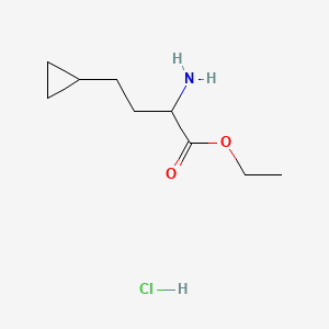 molecular formula C9H18ClNO2 B13594904 Ethyl 2-amino-4-cyclopropylbutanoate hydrochloride 