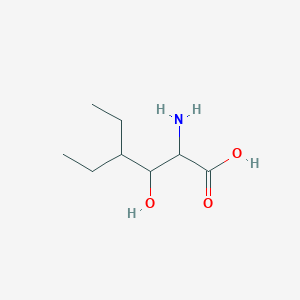 molecular formula C8H17NO3 B13594905 2-Amino-4-ethyl-3-hydroxyhexanoic acid 