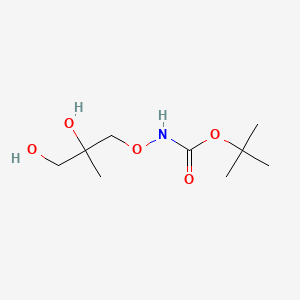 molecular formula C9H19NO5 B13594924 tert-butylN-(2,3-dihydroxy-2-methylpropoxy)carbamate 