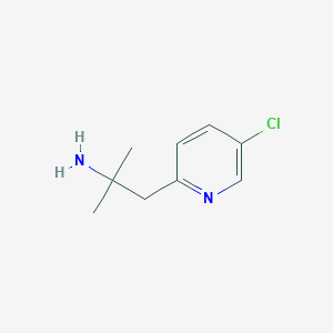 molecular formula C9H13ClN2 B13594926 1-(5-Chloropyridin-2-yl)-2-methylpropan-2-amine 