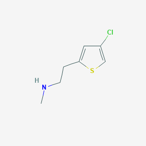 molecular formula C7H10ClNS B13594955 2-(4-Chlorothiophen-2-yl)-N-methylethan-1-amine 