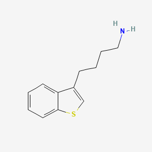 molecular formula C12H15NS B13594961 4-(Benzo[b]thiophen-3-yl)butan-1-amine 