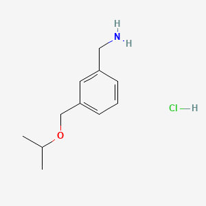 molecular formula C11H18ClNO B13594977 1-{3-[(Propan-2-yloxy)methyl]phenyl}methanaminehydrochloride 