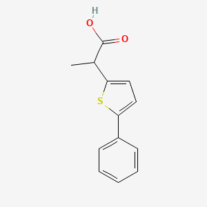 molecular formula C13H12O2S B13594983 2-(5-Phenylthiophen-2-yl)propanoic acid CAS No. 1783541-29-6