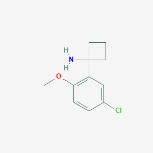 molecular formula C11H14ClNO B13594987 1-(5-Chloro-2-methoxyphenyl)cyclobutanamine CAS No. 1094341-19-1