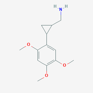 molecular formula C13H19NO3 B13594992 (2-(2,4,5-Trimethoxyphenyl)cyclopropyl)methanamine 