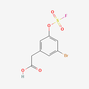 2-{3-Bromo-5-[(fluorosulfonyl)oxy]phenyl}aceticacid