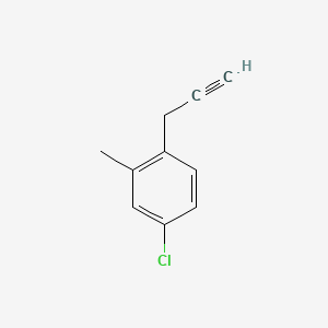 molecular formula C10H9Cl B13595037 4-Chloro-2-methyl-1-(prop-2-yn-1-yl)benzene 