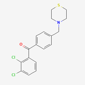 molecular formula C18H17Cl2NOS B1359504 2,3-二氯-4'-硫代吗啉甲基苯甲酮 CAS No. 898783-10-3