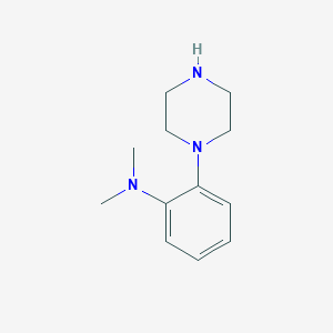 molecular formula C12H19N3 B13595046 N,N-dimethyl-2-(1-piperazinyl)benzenamine 