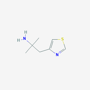 molecular formula C7H12N2S B13595080 2-Methyl-1-(thiazol-4-yl)propan-2-amine 