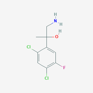 molecular formula C9H10Cl2FNO B13595090 1-Amino-2-(2,4-dichloro-5-fluorophenyl)propan-2-ol 