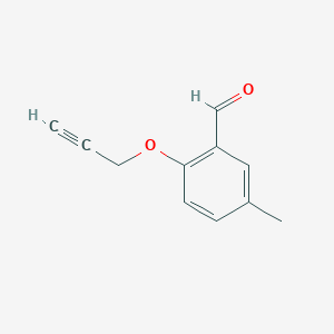 molecular formula C11H10O2 B13595093 5-Methyl-2-(prop-2-yn-1-yloxy)benzaldehyde 