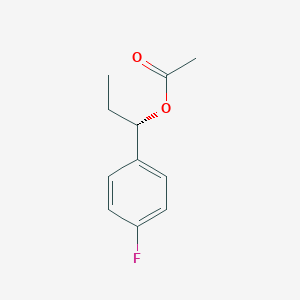 molecular formula C11H13FO2 B13595108 (1S)-1-(4-fluorophenyl)propylacetate 