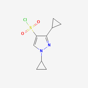 1,3-dicyclopropyl-1H-pyrazole-4-sulfonyl chloride