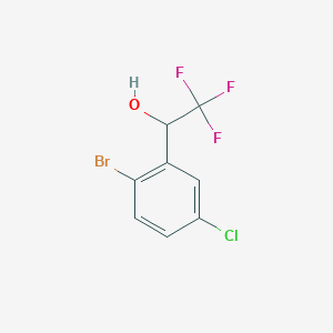 molecular formula C8H5BrClF3O B13595164 1-(2-Bromo-5-chlorophenyl)-2,2,2-trifluoroethan-1-ol 