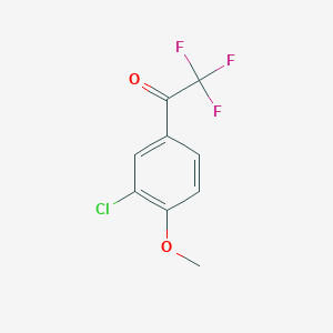 molecular formula C9H6ClF3O2 B13595166 1-(3-Chloro-4-methoxyphenyl)-2,2,2-trifluoroethanone 