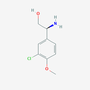 molecular formula C9H12ClNO2 B13595168 (2s)-2-Amino-2-(3-chloro-4-methoxyphenyl)ethan-1-ol 