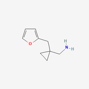 molecular formula C9H13NO B13595173 (1-(Furan-2-ylmethyl)cyclopropyl)methanamine 