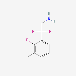 molecular formula C9H10F3N B13595186 2,2-Difluoro-2-(2-fluoro-3-methylphenyl)ethan-1-amine 