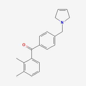 molecular formula C20H21NO B1359520 (4-((2,5-二氢-1H-吡咯-1-基)甲基)苯基)(2,3-二甲基苯基)甲酮 CAS No. 898764-11-9