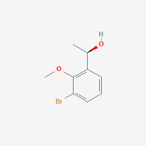 molecular formula C9H11BrO2 B13595202 (R)-1-(3-Bromo-2-methoxyphenyl)ethan-1-ol 