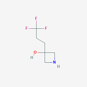 molecular formula C6H10F3NO B13595214 3-(3,3,3-Trifluoropropyl)azetidin-3-ol 