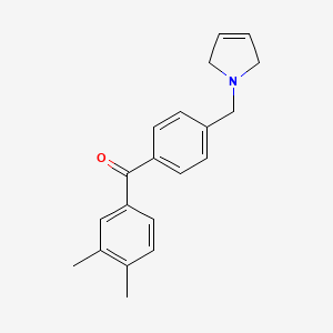 B1359523 (4-((2,5-Dihydro-1H-pyrrol-1-yl)methyl)phenyl)(3,4-dimethylphenyl)methanone CAS No. 898764-22-2