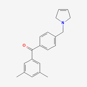 B1359524 (4-((2,5-Dihydro-1H-pyrrol-1-yl)methyl)phenyl)(3,5-dimethylphenyl)methanone CAS No. 898764-25-5