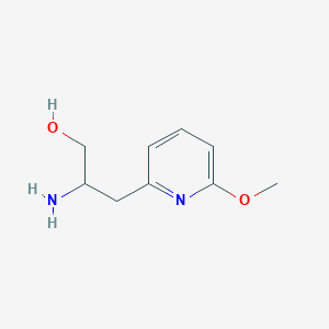 molecular formula C9H14N2O2 B13595242 2-Amino-3-(6-methoxypyridin-2-yl)propan-1-ol 