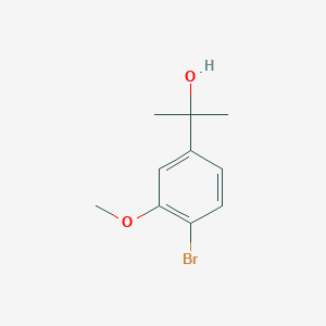 molecular formula C10H13BrO2 B13595269 2-(4-Bromo-3-methoxyphenyl)propan-2-ol 