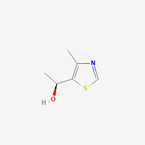 molecular formula C6H9NOS B13595271 (S)-1-(4-Methylthiazol-5-yl)ethan-1-ol 