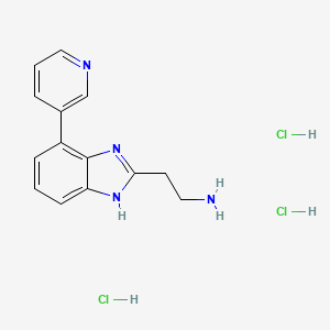 2-[4-(pyridin-3-yl)-1H-1,3-benzodiazol-2-yl]ethan-1-aminetrihydrochloride