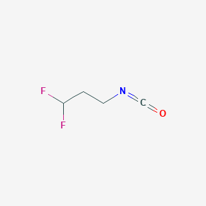 molecular formula C4H5F2NO B13595278 1,1-Difluoro-3-isocyanatopropane 