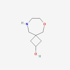 molecular formula C8H15NO2 B13595285 6-Oxa-9-azaspiro[3.6]decan-2-ol 