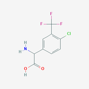 2-Amino-2-[4-chloro-3-(trifluoromethyl)phenyl]aceticacid